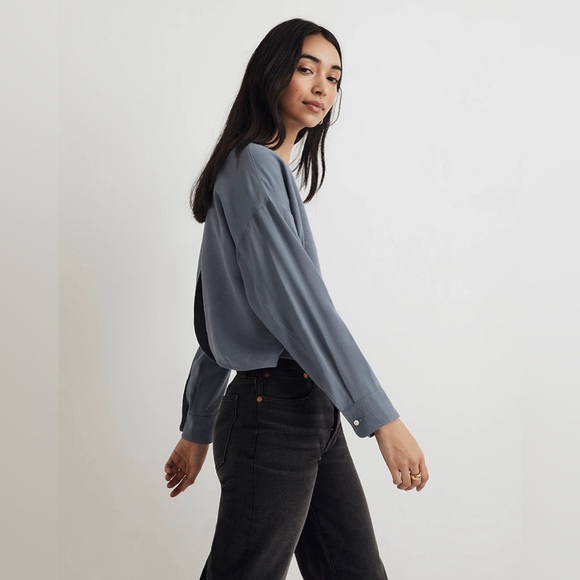 Madewell New With Tags - Relaxed Tulip-Back Top - Picture 4 of 8
